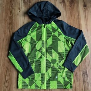 NEW Xersion Hooded Jacket Gray Yellow Large Boy’s NWOT